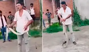 Famoso domador de cobras de India muere tras fatal mordedura durante demostración ante decenas de personas