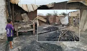 Piura: incendio destruye tres viviendas y deja  sin hogar a 16 personas