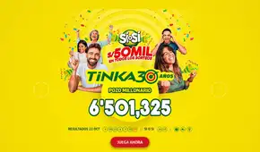 Resultados de La Tinka del domingo 26 de octubre: consulta los números ganadores del Pozo Millonario