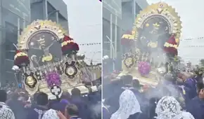 Tensión durante procesión del Señor de los Milagros en el Callao: sagrada imagen estuvo a punto de caer dos veces