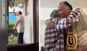 Abuelito hincha de Universitario celebra eufórico el tricampeonato en su casa: “Lo vi dos veces en mi vida”