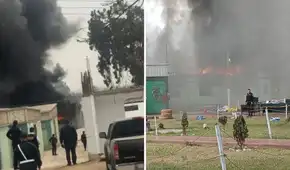 Se registra fuerte incendio en Escuela de Suboficiales PNP de Puente Piedra: 6 unidades de bomberos atienden el siniestro