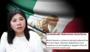 México "lamenta y rechaza" ruptura de relaciones diplomáticas con Perú tras asilo a Betssy Chávez