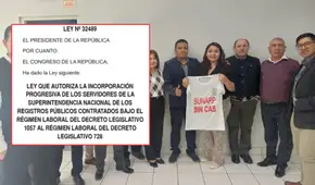 Sunarp con CAS: promulgan ley que autoriza el pase progresivo al régimen laboral 728
