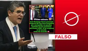 Es falso que José Domingo Pérez haya presentado proyecto ley para que acusados por corrupción no postulen el 2026