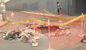 Enorme forado en la avenida Brasil pone en riesgo a transportistas y peatones pese a trabajos recientes de remodelación