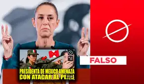 Es falso que Claudia Sheinbaum amenazó con atacar a Perú en el contexto del asilo político concedido a Betssy Chávez