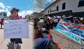 Cusco: comuneros protestan contra el Ministerio de Cultura por restricciones a servicios básicos