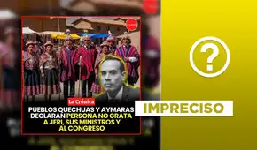 Comunidades quechuas y aymaras no declararon persona no grata a José Jerí y sus ministros, pero sí rechazaron su gobierno