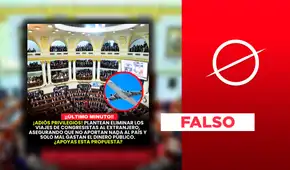 Es falso que exista un proyecto de ley que busque eliminar los viajes al extranjero de los congresistas