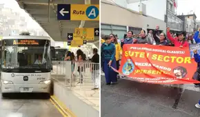 Metropolitano cierra temporalmente estaciones del Centro de Lima por manifestación del Sutep