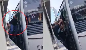 Usuarios captan a pasajeros del Metropolitano entrando por las ventanas del bus: "¿Y la ATU permite eso?"