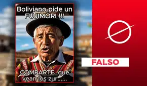 Este video no muestra a adulto mayor de Bolivia que habla a favor de Fujimori: fue hecho con IA