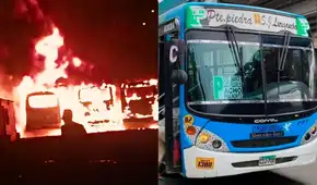 Incendian 5 buses de la empresa Pegasso Express en cochera de Puente Piedra: choferes suspenden operaciones