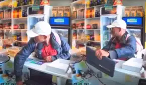 En menos de 30 segundos delincuente se lleva laptop de recién inaugurado minimarket en Chiclayo En menos de 30 segundos delincuente se lleva laptop de recién inaugurado minimarket en Chiclayo