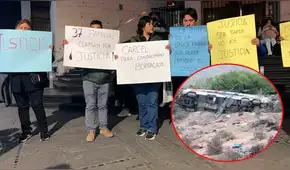 “Es negligencia por estar borracho y dormirse”: familiares del conductor del bus Llamosas exigen justicia contra responsable de tragedia en Arequipa