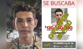Cayó en Perú alias ‘Mamadeo’, uno de los extorsionadores más buscados en Colombia