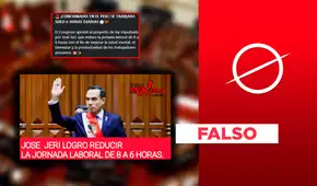 Es falso que el Congreso aprobó un proyecto de ley de José Jerí que reduce la jornada laboral a 6 horas