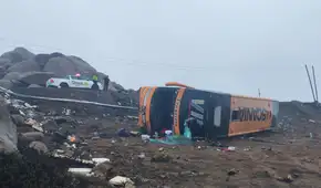Arequipa: despiste y volcadura de bus en la Panamericana Sur deja al menos 10 heridos