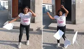 Peruana causa furor al bailar tras firmar su divorcio en juzgado de Manchay: "Por fin soy libre"