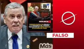 Fernando Rospigliosi no renunció a la presidencia del Congreso por supuesta decisión de Fuerza Popular