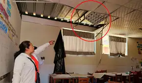 Arequipa: alumnos se salvan de caída de techo en aula prefabricada