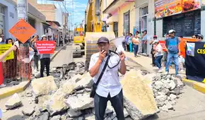 Decenas de ciudadanos marcharon contra la ejecución de sistema de drenaje en el centro histórico de Piura