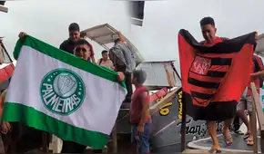 Hinchas de Flamengo y Palmeiras llegan por el Amazonas desde Brasil rumbo a la final de la Copa Libertadores