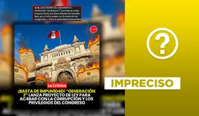 "Generación Z" aún no presenta proyecto de ley ante el Congreso para prohibir la reelección inmediata de legisladores y derogar las llamadas leyes “procrimen”