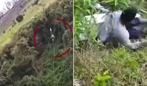 Joven electricista fallece tras caer a un abismo de 400 metros mientras cruzaba un cerro con cuerdas artesanales en Huánuco
