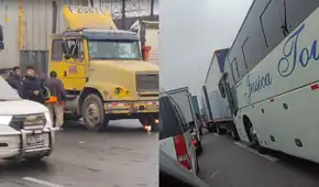 Choque entre motorizado y tráiler genera tráfico cerca a Puente Nuevo en la Panamericana Sur