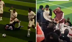 'Puma' Carranza perdió el control en el 'Clásico de Leyendas': agredió a Pedro García y a hincha en la tribuna