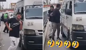 Policía castiga a chofer y cobrador de combi a dar 100 vueltas al auto por cometer infracción y redes estalla: "Así se educa"