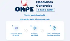 Plazo vence HOY, 14 de diciembre: elige tus 3 locales de votación para las Elecciones Generales 2026