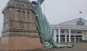 Réplica de la Estatua de la Libertad colapsa en el sur de Brasil tras ráfagas extremas de fuerte viento
