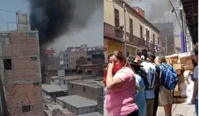 Reportan fuerte incendio en almacén de La Victoria: comerciantes lanzaron mercadería para evitar pérdidas
