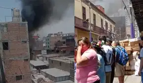 Reportan fuerte incendio en almacén de La Victoria: comerciantes lanzaron mercadería para evitar pérdidas