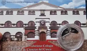 BCR rinde homenaje al Colegio Nacional de Ciencias de Cusco con moneda de plata por su bicentenario