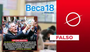 No existe proyecto ley en el Congreso que busca eliminar "S/30.000 de sueldo a congresistas y destinarlo a Beca 18"