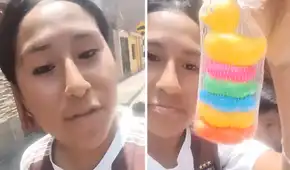 Vecina reclama por juguetes de chocolatada en Ate y desata críticas: "Mejor me hubiera ido al centro con S/2"