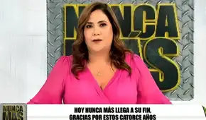 Andrea Llosa anuncia el fin de su programa 'Nunca más' tras 14 años al aire: "Nunca se olviden de que el amor no duele"