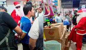 Iquitos: policías con disfraces navideños decomisan productos pirotécnicos