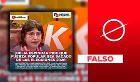 Delia Espinoza no pidió excluir a Fuerza Popular de las Elecciones Generales 2026 en diciembre de 2025
