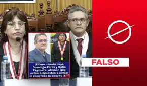 José Domingo Pérez y Delia Espinoza no afirmaron que "están dispuestos a cerrar el Congreso"