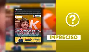 Delia Espinoza no pidió excluir a Fuerza Popular de las Elecciones Generales 2026 en diciembre de 2025