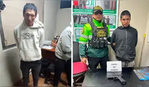 Detienen a dos sujetos con armas de fuego en plena víspera y celebración por Navidad en Juliaca