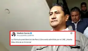 Elecciones 2026: JNE admite a trámite la plancha presidencial de Perú Libre encabezada por prófugo Vladimir Cerrón