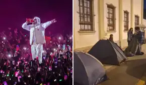 Usuaria capta a fans de Bad Bunny acampando 10 días antes de su concierto en el Estadio Nacional y redes estallan: "¿No tienen nada que hacer?"
