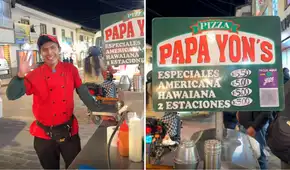 Emprendedor en Cusco se vuelve viral con su puesto de pizzas ‘Papa Yon’s’ y en redes reaccionan: “Lleva leche condensada”