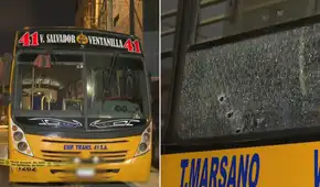 Balean bus de la línea 41 en su paradero final en Villa El Salvador: empresa registra denuncias de extorsión